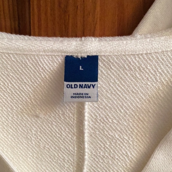 Old Navy hooded pull over light material cream colored size large - Picture 8 of 10